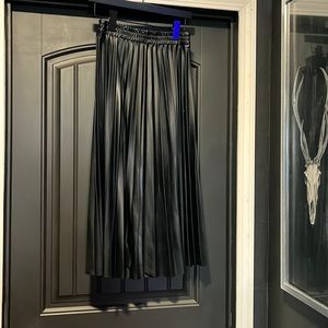 Pleather maxi skirt